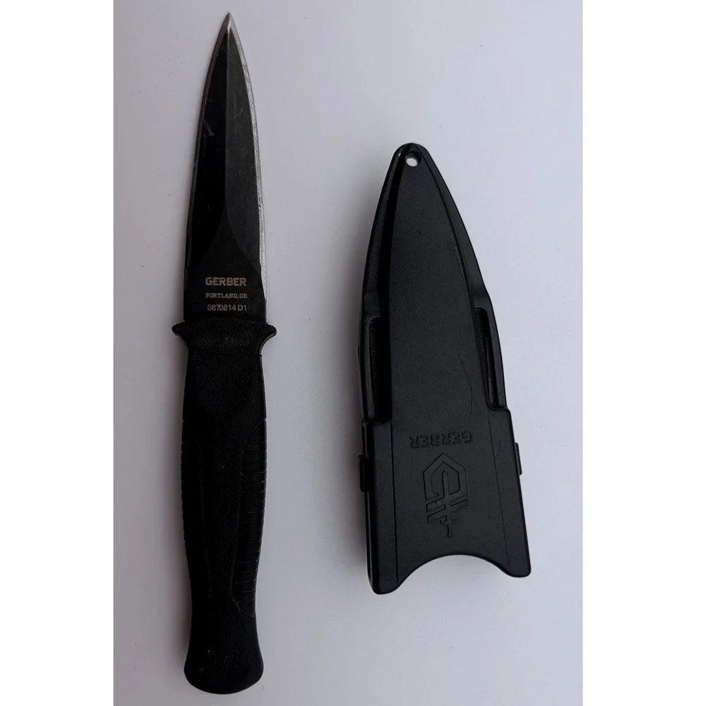 Gerber Guardian Back-Up Boot Knife Tactical Fixed Blade 0870814 D1 Black Sheath